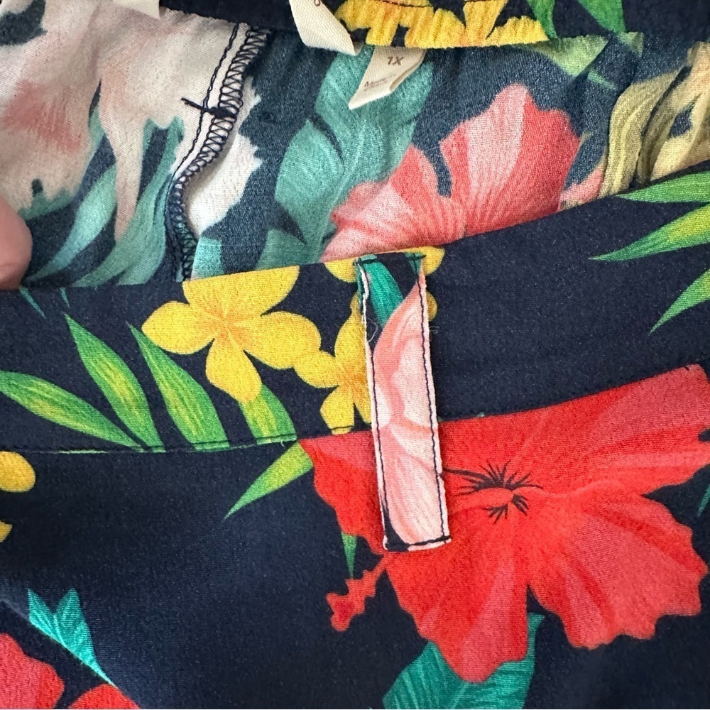 Soft Surroundings Everglade Hibiscus Wide Leg Plus Floral Print Pants Sz 1X GUC - Picture 7 of 9